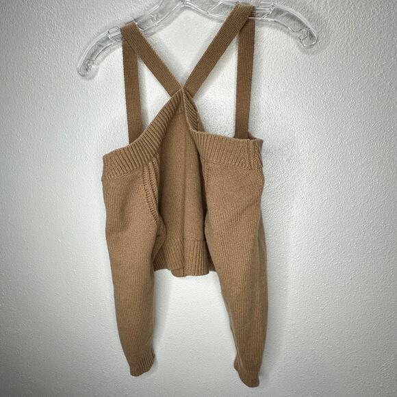 Intermix Beige Rumi Cold Shoulder V-Neck Button Cardigan P - Picture 13 of 16